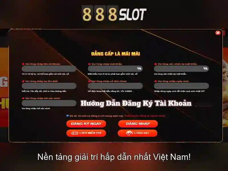 Trải nghiệm trò chơi tại 888slot